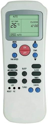 EHOP R14A/Ce Compatible Remote Control for Carrier Air Conditioner with Turbo Function R14A R14A/Ce R14/Ce,Black