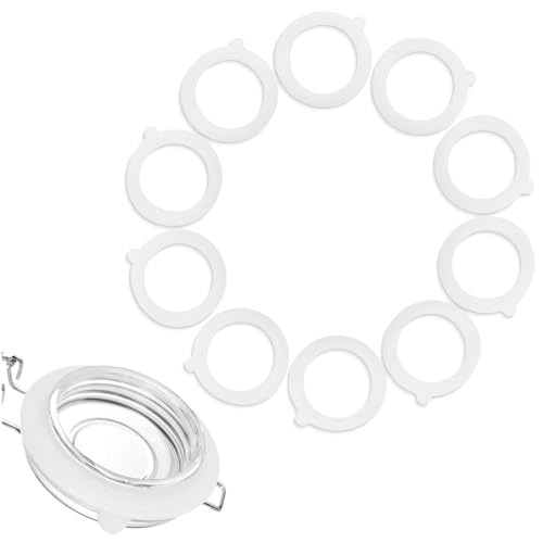 Coyun 10 Piezas Juntas De Silicona Para Tarros, Junta De Silicona De Repuesto, Anillos De Sellado Para Frascos, Junta Hermético De Repuesto, Para Frascos De Vidrio, Almacenamiento De Alimentos