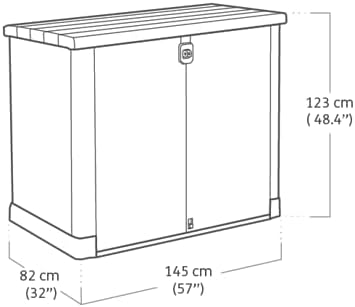 Keter Store It Out Pro Outdoor Garden Furniture Storage Shed Grey| Fade Free | All Weather Resistant | Safe and Secure | Zero Maintenance | 5 year Warranty