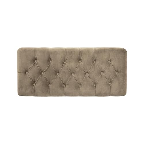 Image of HomePop 40 inch Ainsley Button Tufted Storage Bench - Fawn Velvet