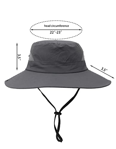 Image of Womens Summer Sun Hat Beach Hat Wide Brim Outdoor UV Protection Hat Foldable Cool Mesh Ponytail Bucket Hat