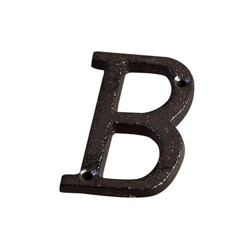 Numéros maison 2,95 pouces avec vis - Numéro porte moderne en métal, chiffres et lettres en fonte, pour boîte aux lettres extérieure, appartement, jardin, chambre, décoration murale(B)