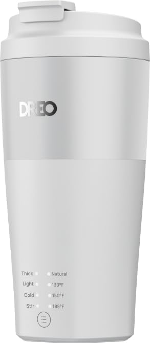 DreoMilk Frother Electric, Coffee Frother, Warm and Cold Milk Foamer (Gray)