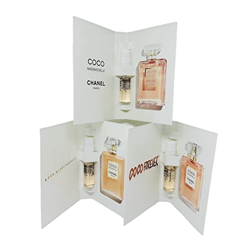 Chanel Coco Mademoiselle Collection 3 Vial Sample1.5Ml Each (1 Edp/1 Intense/1 L'eau Privee) #TOP1