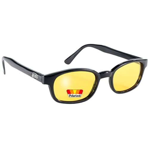 Lunettes de soleil pour bikers contre l'éblouissement sur route verres jaunes polarisés