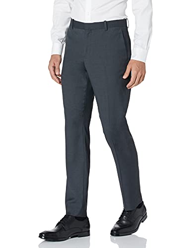 Perry Ellis Men's Slim Fit Dress Pants, With Flat Front Stretch Fabric (Waist Size 26-42)