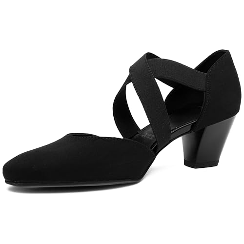 ara Toulouse, Zapatos con Tacon y Correa de Tobillo para Mujer, Negro, 38 EU