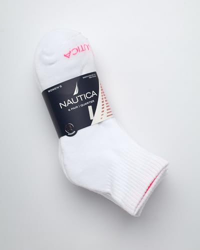 Nautica Womens Quarter Socks - 6 Pack Cushioned Moisture Wicking Athletic Socks for Women for Gym, Running, Sports (4-10)2