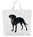 Produktbild Merchandise for Fans Einkaufstasche - 45 x 42 cm x 9,5 cm, 18 Liter - Motiv: Labrador schwarz stehend [ 02 ]