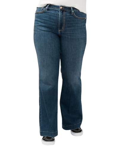 Silver Jeans Co. Women's Plus Size Isbister High Rise Flare Leg Jeans