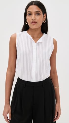 Theory Women's Sleeveless Button Down Shell2