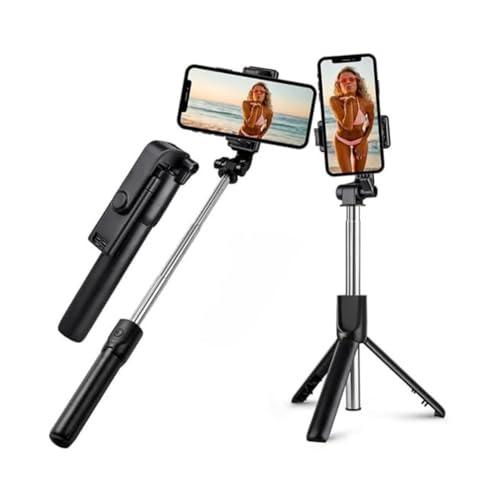 Bastão Tripé Para Celular 360º Dobrável Pau De Selfie Bluetooth Mini Controle Remoto 3 em 1 Câmera Selfie stick para Vídeos, Fotos Premium