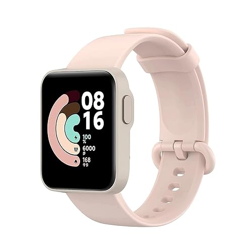 Image of YODI Soft Silicone With Metal Buckal Classic Strap Bands for Redmi Watch 2 Lite /Redmi GPS Smart Watch Only, Comfort and Flexible Straps for Men Women and Kids (RED /PINK)