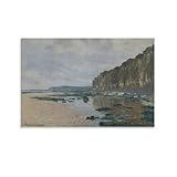 クロード・モネ 画家 『ヴァレンジヴィルの干潮』 ポスター クール 壁アート キャンバス パネル オフィス装飾 ぶら下がる 版画 ギフト08x12inch(20x30cm)