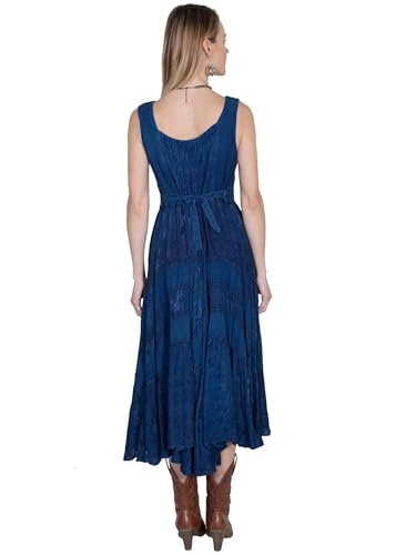 Image of Scully Ash Grey Full Length Lace-Up Front Womens Sleeveless Dress HC118