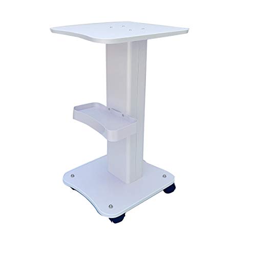 Cozyel Beauty Rolling Trolley Cart Equipment Mobile Salon Spa Service Instrument Hairdressing Storage Tray Iron Frame White #TOP2