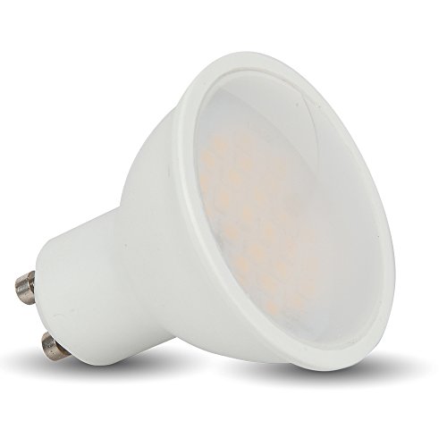 V-Tac Vt-1975, Faretto Led 5 W Gu10 Da Incasso, 170 - 240 V, Smd Led 4500 Kelvin, Luce Bianca Naturale