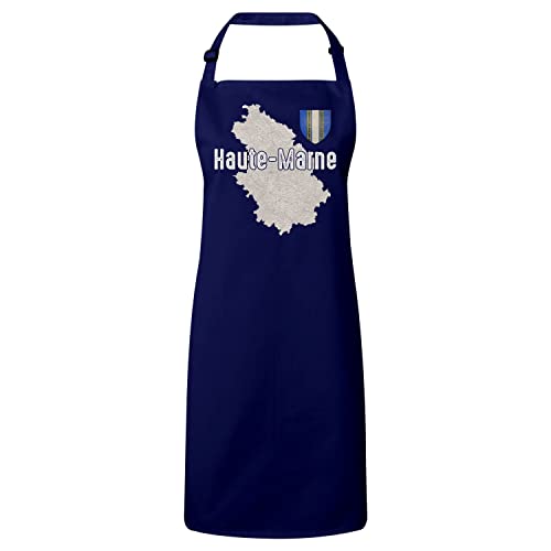 Tablier Haute Marne 52 de cuisine premium avec carte ancienne de Chaumont