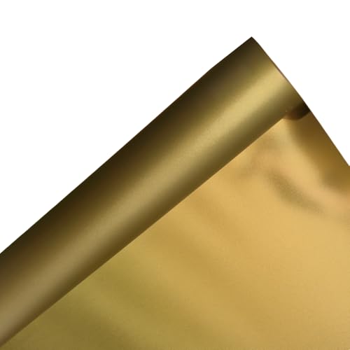 Image of Oasis Frosted Antique Gold Bouquet Wrapping Roll | Premium Korean Style Flower Wrap for Fresh Flowers & Gift Packaging | Florist Essential Supplies | 60 Micron - 25 Meter Long