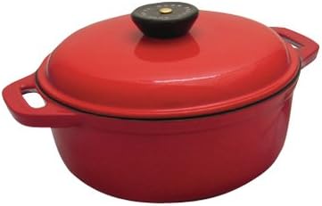 Classic Enameled Cast-Iron 6.75 Quart Oval Dutch Oven - Red