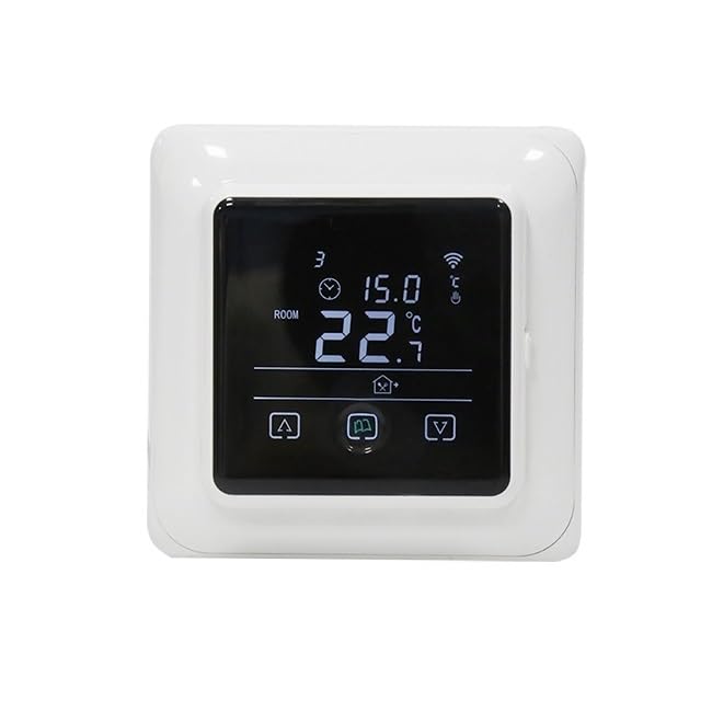 CFWWSAQ Termostato Digital Termostato for calefacción de Suelo Tuya Controlador de Temperatura Inteligente for Caldera de Gas termostato de Pantalla táctil(Bianco)