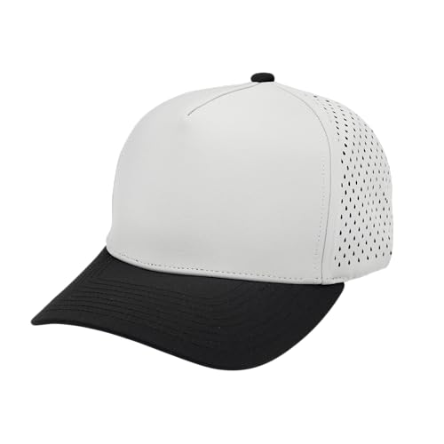 Image of Glendora 5‑Panel High‑Crown Snapback Hat - Lightweight Mesh Back, Flat Brim, Adjustable, Stylish Unisex Hat