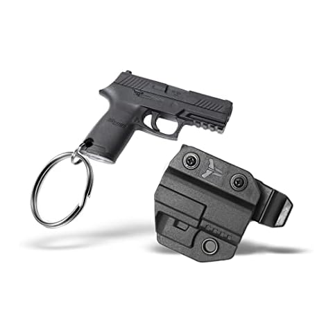Mini Pistol Shaped Keychain with Holster and Belt Clip – P320 Model - by Blade-Tech Holsters Cover