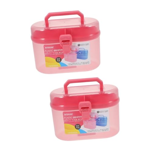 BESPORTBLE Zweischichtiger Aufbewahrungskasten mit Deckel