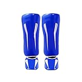 JUNNASALIKER Martial Art - Espinilleras acolchadas ajustables para Muay Thai con protecciones en el empeine para entrenamiento de kickboxing y sparring