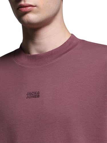 Image of Jack & Jones Men's Solid Round Neck Cotton Relaxed Fit T-Shirt | Boxy Fit | Drop Shoulders