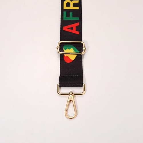 Image of African Purse Strap Replacement Africa Map Fist Juneteenth Crossbody Shoulder Bag Straps African Outfits Gifts