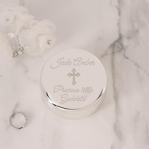 Image of Cherished Moments Personalized Religious Round Jewelry Box