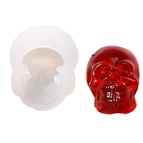 YISHI Lot de 2 moules en résine époxy en forme de tête de mort pour la fabrication de bijoux - Moules en silicone pour loisirs créatifs, porte-clés, bracelets, colliers et pendentifs Cover