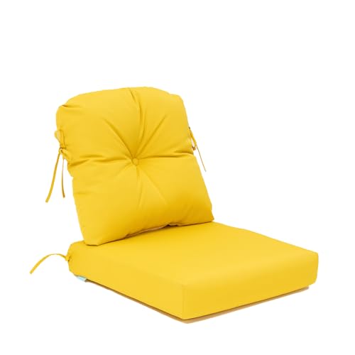 Image of QILLOWAY Outdoor Chair Cushion Set with Strings,Replacement Outdoor Cushions for Patio Furniture.(Yellow)