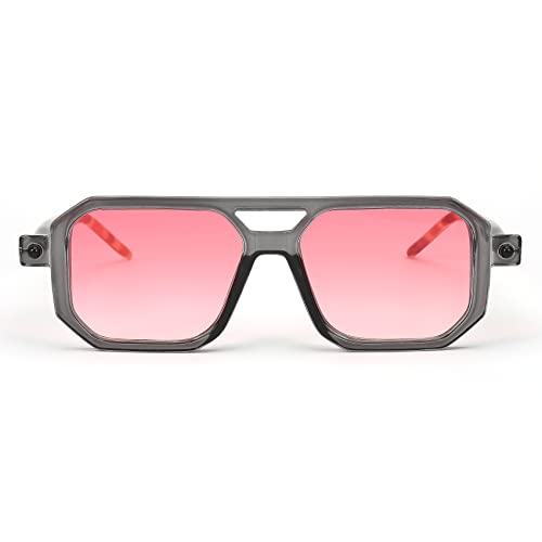 FEISEDY Vintage Square 70s Flat Aviator Sunglasses Women Men Classic Retro Stylish Frame UV400 Sunglasses B2622