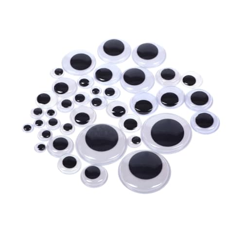 HOODANCOS 100pcs Eye Black Stickers Handmade Plastic Sticker Toys Interest Eye for Boys and Girls DIY Craft Projects