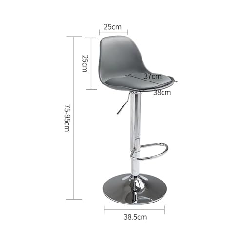 Tabouret de bar pour petit-déj réglable avec dossier et fonction caissier réception - 3