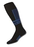 thorlos womens S1tou Ultra Thin Liner Over the Calf Skiing Socks, Laser Blue, Medium US