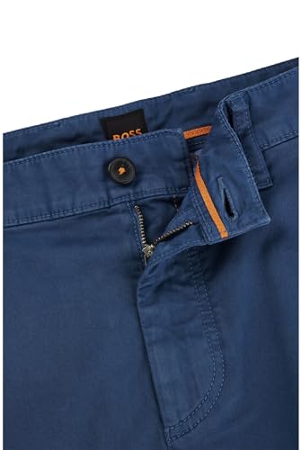 Boss Para Hombre. 50510917 PantalóN Chino Tapered Marino (34/34), Casual, AlgodóN - 7