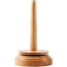 FYNJREX Wood Yarn Holder with Twirling Mechanism Classic - Yarn Stand for Knitting and Crocheting, Crochet Gift for Knitting Lovers - Yarn Spool Holder Spinner