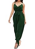 HannahZone Women's Casual Adjustable Spaghetti Strap Jumpsuits Bodycon Sleeveless Long Pants Elegant