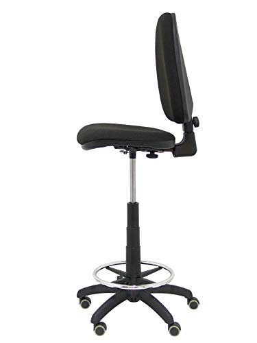 Miniatura 6 de Piqueras Y Crespo T04cp - Taburete Ergonómico, Regulable En Altura, Aro Reposapiés Y Ruedas De Parquet, Color Negro