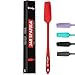 Silicone Jar Spatula | 600F Heat Resistant Non-Stick Rubber Scraper | Perfect for Jars, Smoothies, Blenders | One Piece Utensils | Durable Kitchen Cookware (UpGood Professional Spatulas, Red)