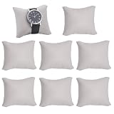 PH PandaHall 8pz Cuscino per Orologi Cuscino per Espositore Gioielli in Pelle Artificiale Grigio Organizzatore per Braccialetti Espositori di Regali di Nozze Casa, 9.5x8.2x5cm