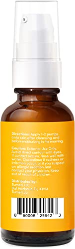 Tumeri Turmeric Vitamin C Serum For Face 1 Fl Oz – Brightening, Dark Spot Treatment, Anti-Aging, Acne Scars, Fine Lines, Hyperpigmentation, And Dark Circles - Vitamin C + E, Ferulic Acid, Red Algae #TOP1