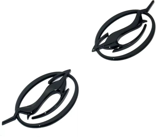 Image of Car Trunk Left and Right Side Emblem 3D Badge Decal Nameplate 10253595 Fit for 94-96 Flying Impala 2pcs (Gloss Black)