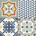 VINTAGE MIX 16.5 x 16.5 Feinsteinzeug Wand- und Bodenfliese Keramik Deko-Fliese