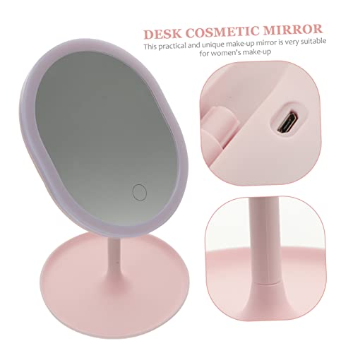 Espejo de tocador LED portátil para maquillaje miniatura 4