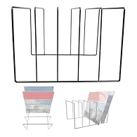 【KEEP RECORD ALBUMS NEAT】Keep your record albums neat, tidy, and well organized, Vinyl Record Storage can hold your precious record collection without twisting , bending, and warping 【DESK DECORATION】 metal Vinyl Record Holder adds a touch of beautif...