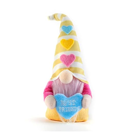 Hug Feel The Love – Friend Gnome, Plush Gnome Home Decor, Swedish Gnome Ornament Tomte, Gnome Wishes, Gnomie Gift Figurine, 8 Inch Plush Doll – Best Friends Sign